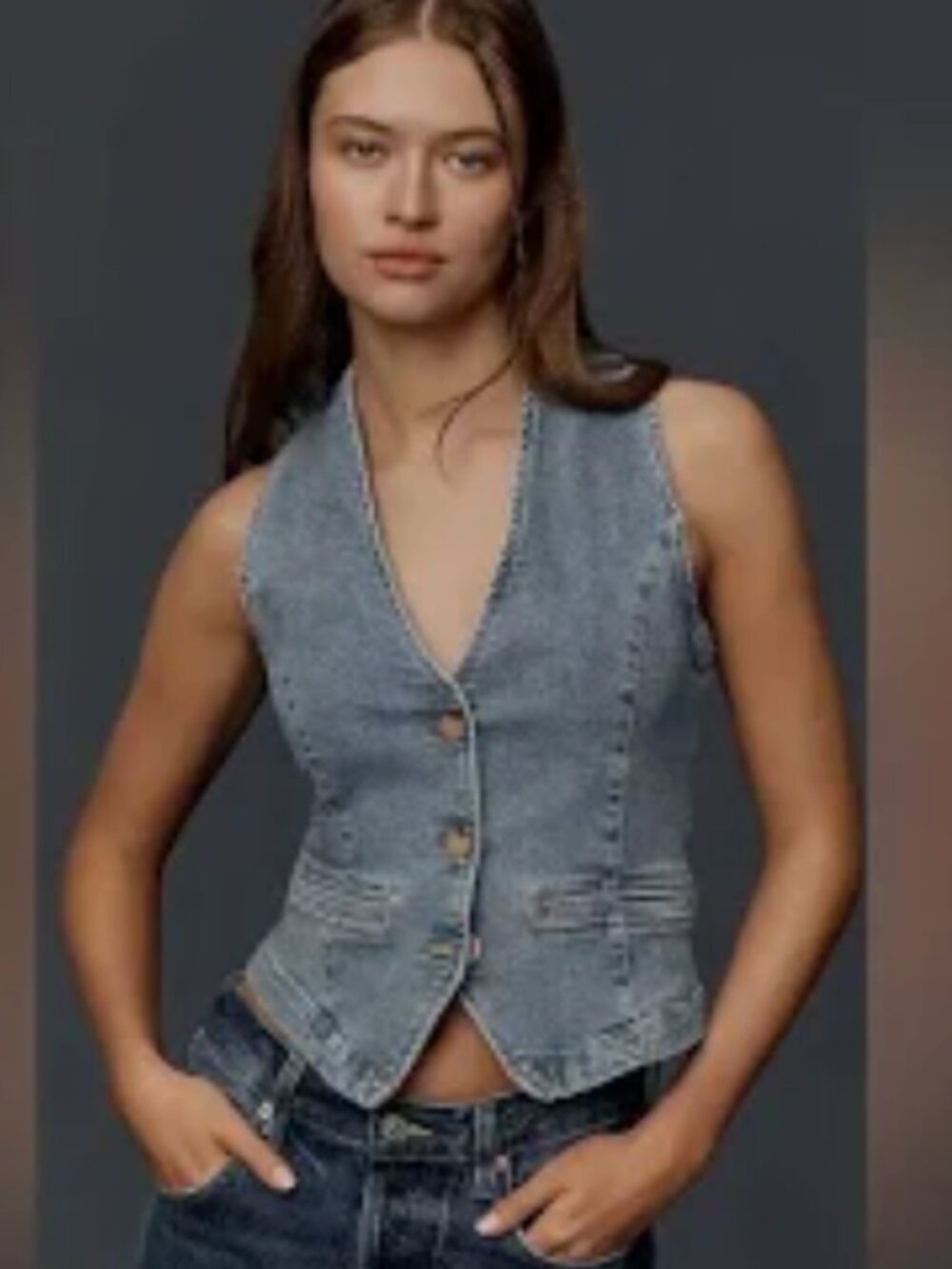 YFB, Veda Denim Vest, Size M